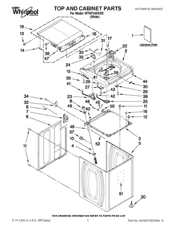 Diagram for WTW7340XW2