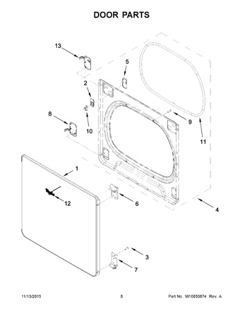 Diagram for WED8000DW2