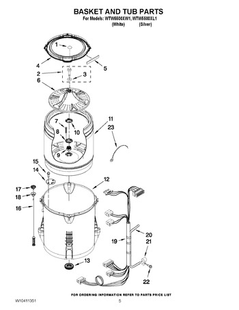 Diagram for WTW5500XW1