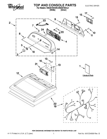 Diagram for WED5700XW0