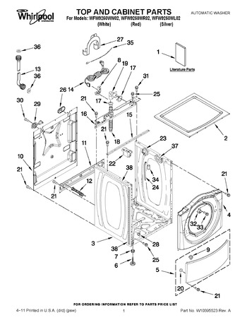 Diagram for WFW9250WW02