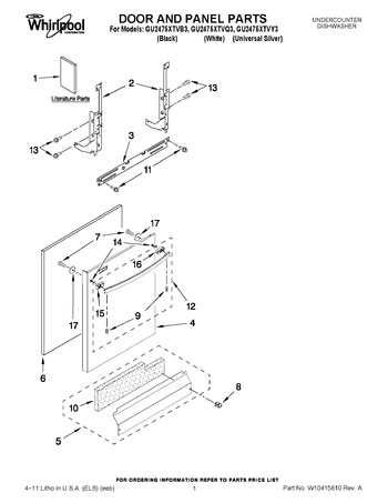 Diagram for GU2475XTVY3