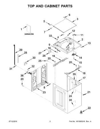 Diagram for WTW8040DW1