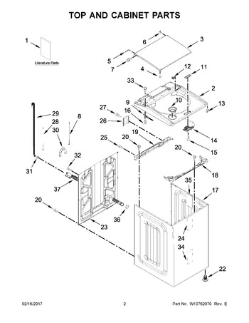 Diagram for WTW7300DW0