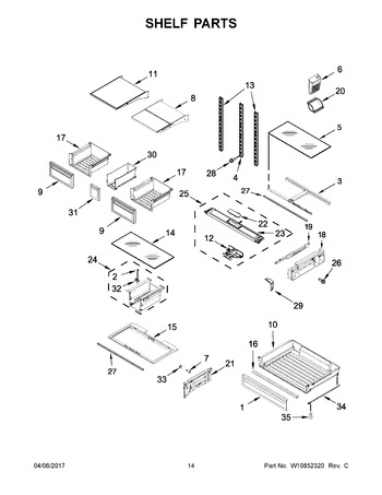 Diagram for WRF736SDAW14