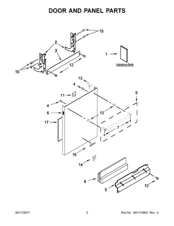 Whirlpool Dishwasher Insulation Clip WPW10486051