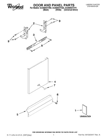 Diagram for GU3600XTVY4