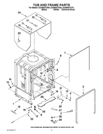 Diagram for GU3600XTVY4