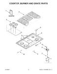 Diagram for 02 - Cooktop, Burner And Grate Parts