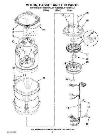 Diagram for WTW7800XW3