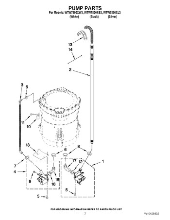 Diagram for WTW7800XW3