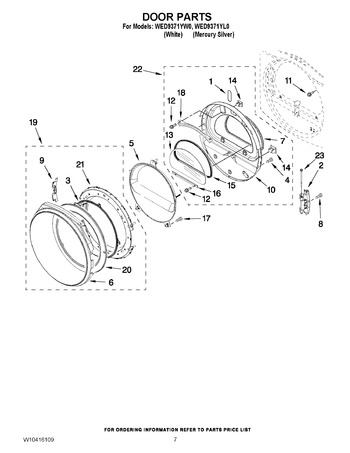 Diagram for WED9371YW0