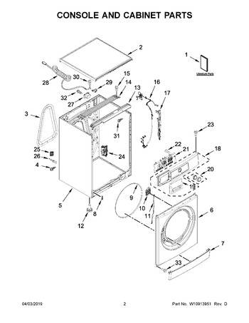 Diagram for WFW3090GW0