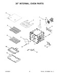 Diagram for 10 - 30" Internal Oven Parts