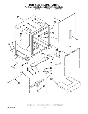 Diagram for KUDS40CVWH1