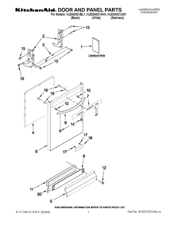 Diagram for KUDS40CVWH1