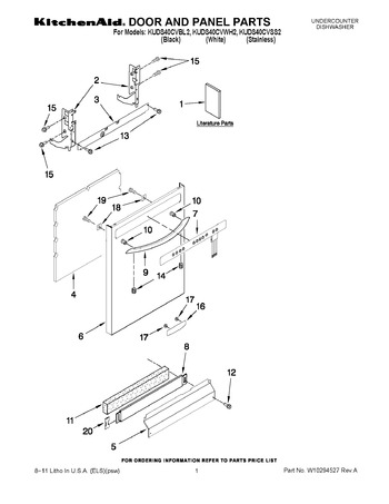 Diagram for KUDS40CVWH2