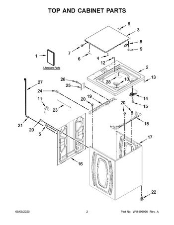 Diagram for WTW4950HW2