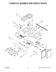 Diagram for 03 - Cooktop, Burner And Grate Parts