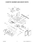 Diagram for 03 - Cooktop, Burner And Grate Parts