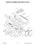 Diagram for 03 - Cooktop, Burner And Grate Parts