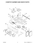 Diagram for 03 - Cooktop, Burner And Grate Parts