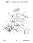 Diagram for 03 - Cooktop, Burner And Grate Parts