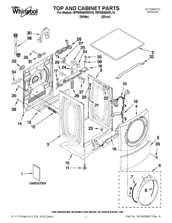 Diagram for WFW9550WL10