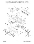 Diagram for 03 - Cooktop, Burner And Grate Parts