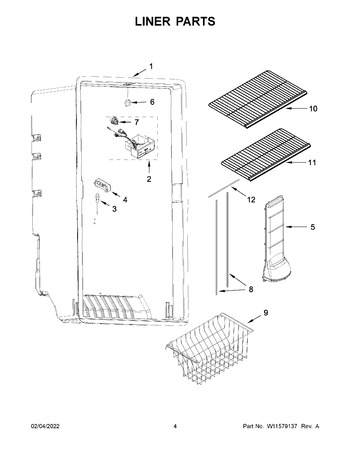 Diagram for WZF34X20DW04