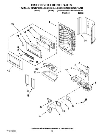 Diagram for KSRJ25FXWH04