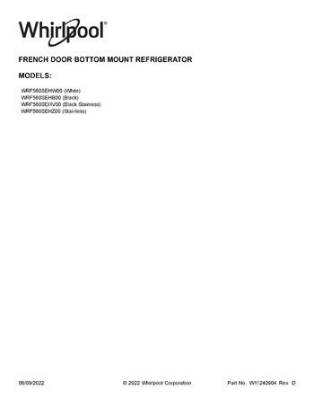 Diagram for WRF560SEHV00