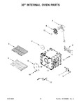 Diagram for 10 - 30" Internal Oven Parts