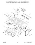 Diagram for 03 - Cooktop, Burner And Grate Parts