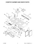 Diagram for 03 - Cooktop, Burner And Grate Parts