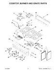 Diagram for 03 - Cooktop, Burner And Grate Parts