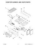 Diagram for 03 - Cooktop, Burner, And Grate Parts