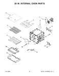 Diagram for 10 - 30 In. Internal Oven Parts