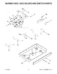 Diagram for 03 - Burner Box, Gas Valves And Switch Parts