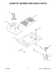 Diagram for 02 - Cooktop, Burner And Grate Parts