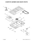 Diagram for 02 - Cooktop, Burner And Grate Parts