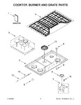 Diagram for 02 - Cooktop, Burner And Grate Parts