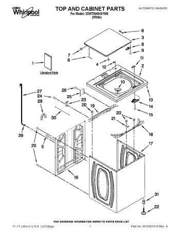 Diagram for 2DWTW4840YW0