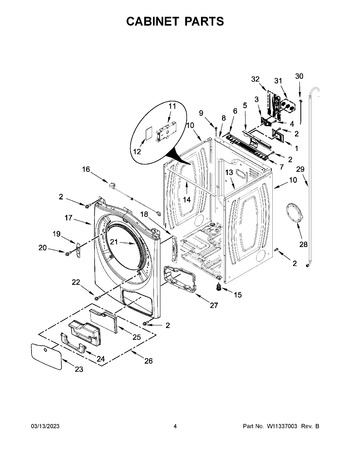 Diagram for WHD560CHW0