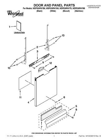 Diagram for WDF530PAYW0