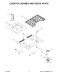 Diagram for 02 - Cooktop, Burner And Grate Parts