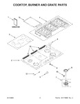 Diagram for 02 - Cooktop, Burner And Grate Parts