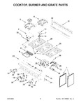 Diagram for 03 - Cooktop, Burner And Grate Parts