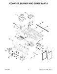 Diagram for 03 - Cooktop, Burner And Grate Parts