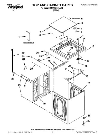 Diagram for 7MWTW1501AW0